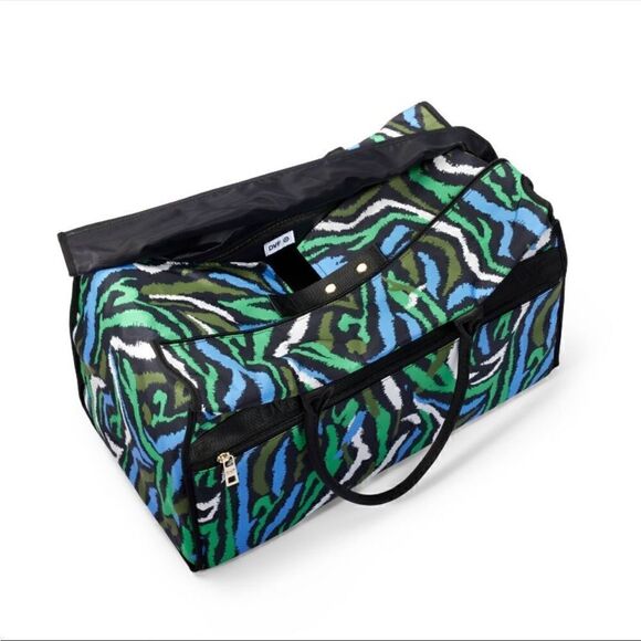 DVF for Target Disco Zebra Green Weekender Bag New - Picture 3 of 4